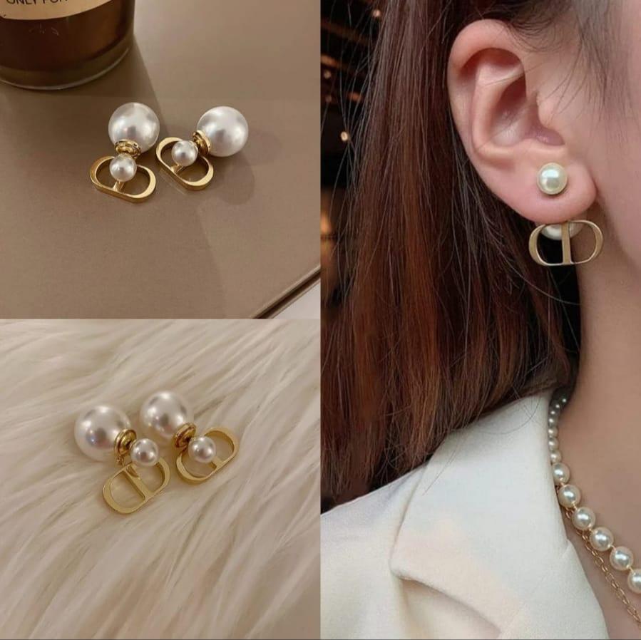 Modern Metallic Double Ball Earrings