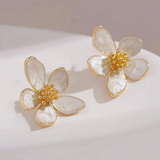 Blossom Enamel Lily Studs