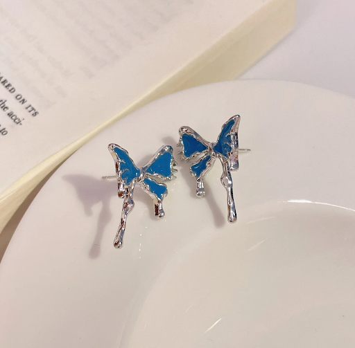 Blue Butterfly Studs