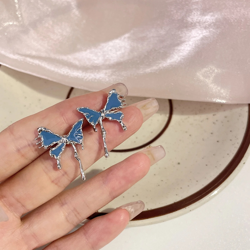 Blue Butterfly Studs