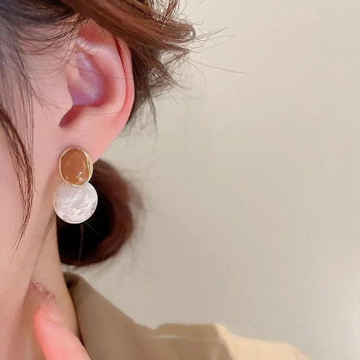 Contrasting Enamel Earrings