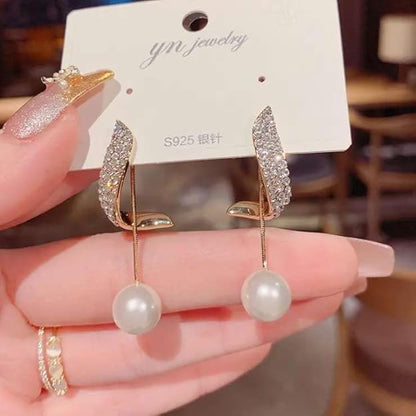 Crystal Pearl Earrings