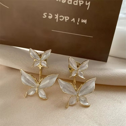 Enamel Butterfly Stud Earrings