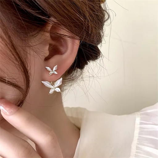 Enamel Butterfly Stud Earrings