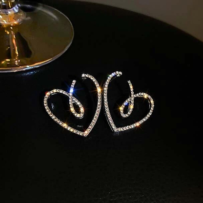 Delicate Heart Stud Earrings