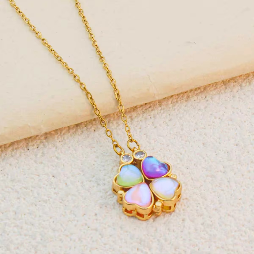 Magnetic Flower Gold Plated Necklace