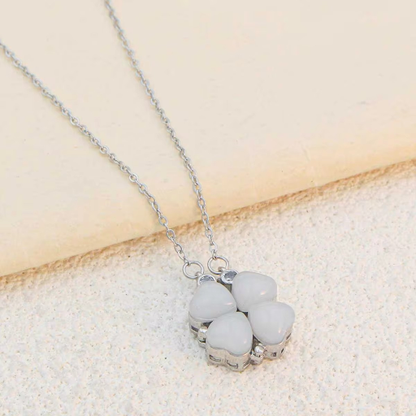 Magnetic Flower Silver Plated Necklace