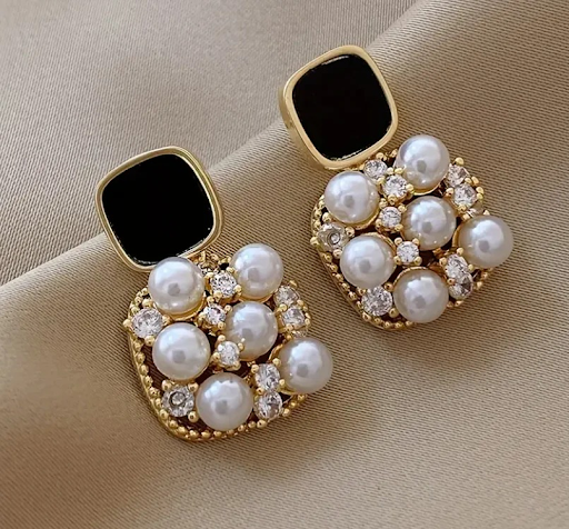 Opulent Pearl Glam Earrings