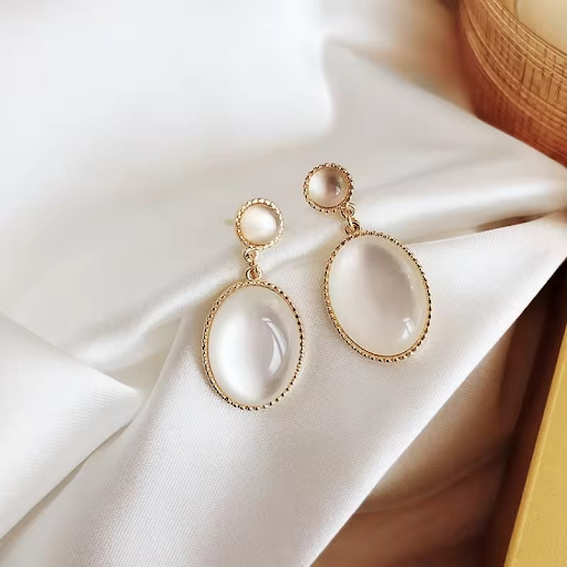 Oval Drop Earrings