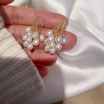 Pearl Bouquet Stud Earrings