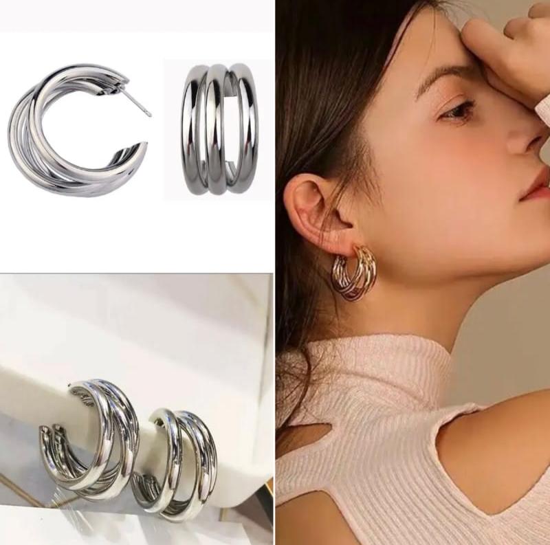 Silver Hoops