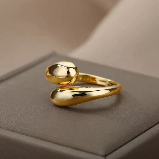 Golden Adjustable Ring