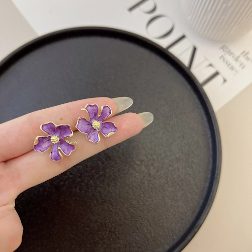 Lavender Flower Earrings