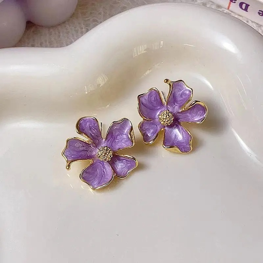 Lavender Flower Earrings