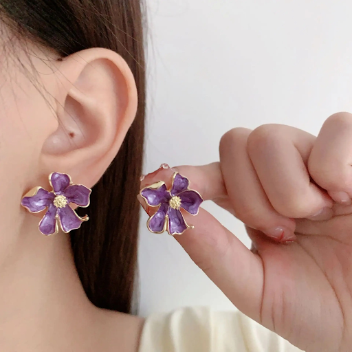 Lavender Flower Earrings