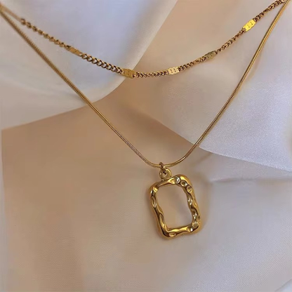 Square Double Layer Necklace