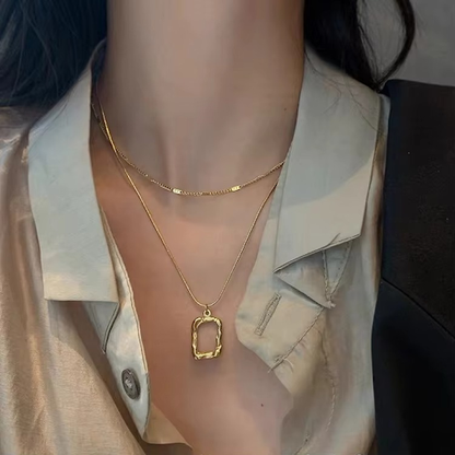 Square Double Layer Necklace